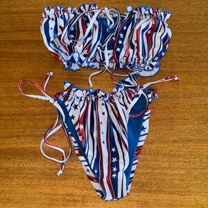Women’s Patriotic Striped Bikini